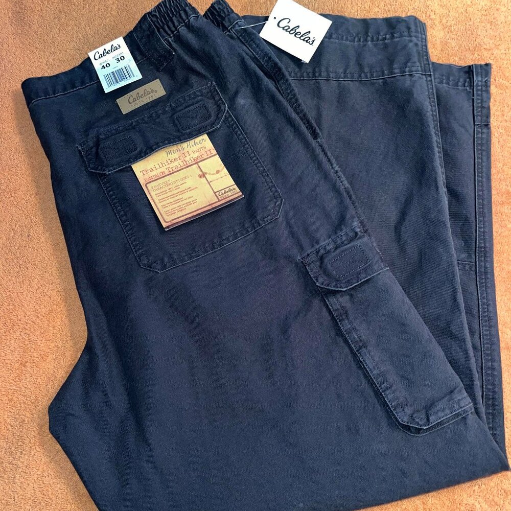Men's CABELA'S Trail Hiker II Cotton/Canvas Double Knee Pants Sz 40X30 NWT